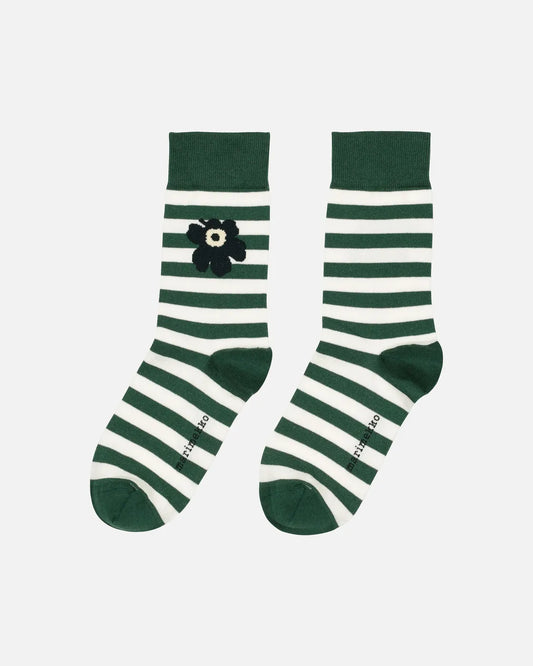 Kasvaa Tasaraita Unikko Kioski Socks Green