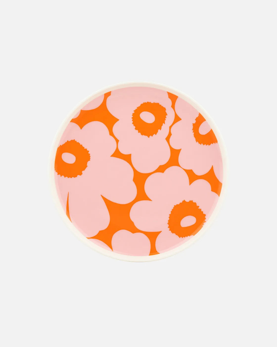 Unikko Plate | Pink on Orange 20cm