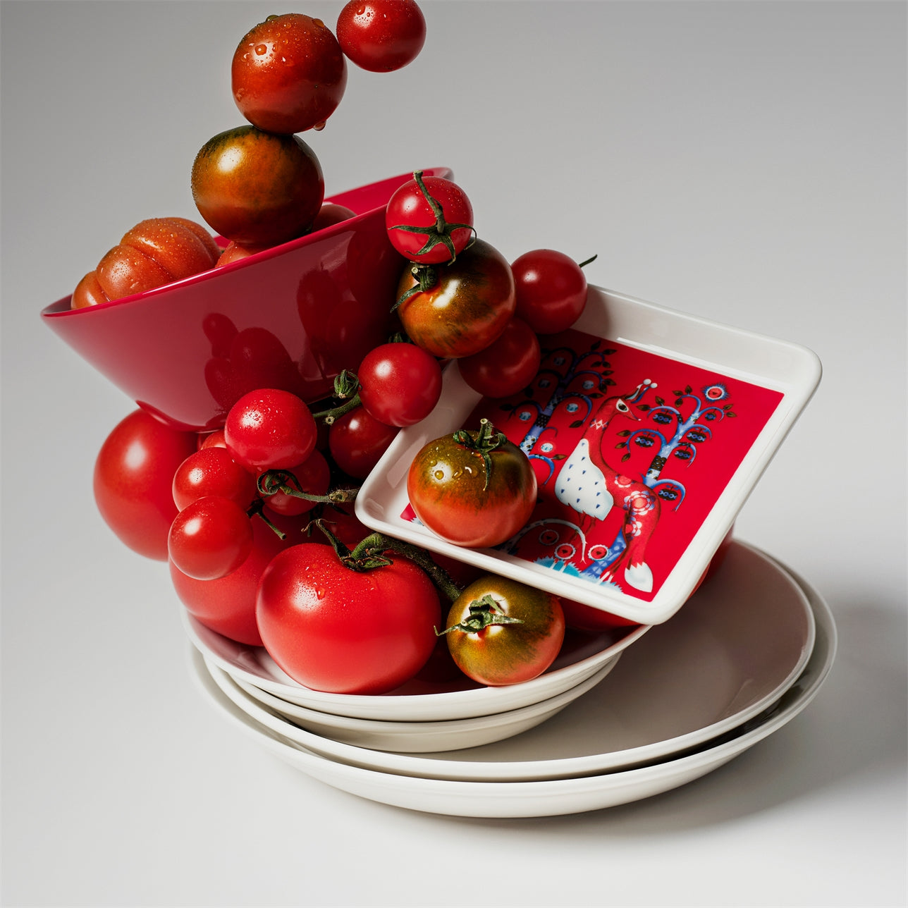 Taika Plate Rectangle 12×24 cm – Red