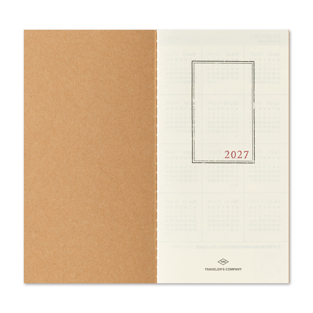 Traveler's notebook  Refill 2027 Monthly