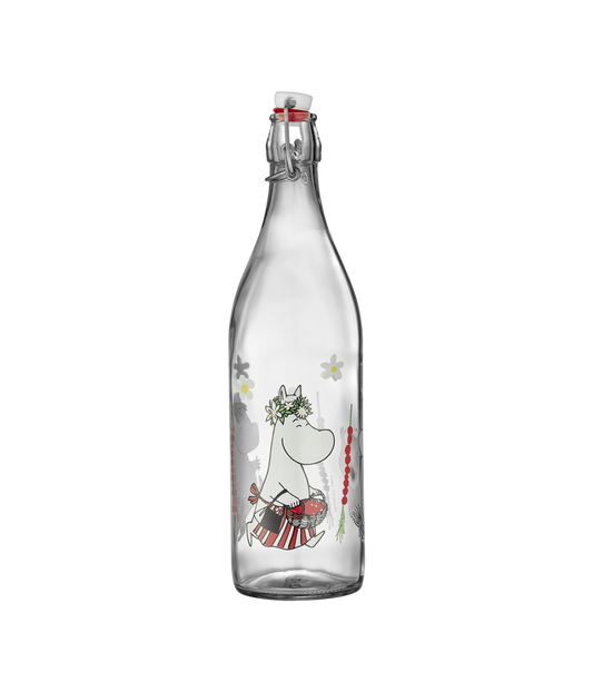 Moomin Wild Strawberries Glass Bottle