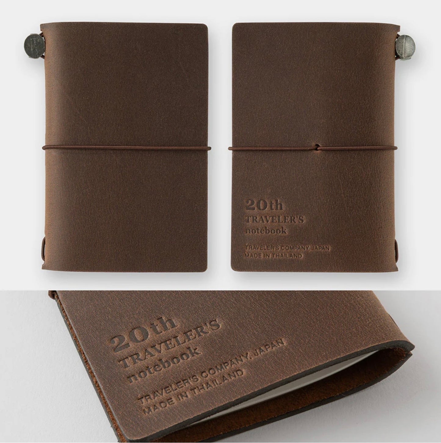 Traveler’s Notebook Card Size 20th Anniversary Set - Brown