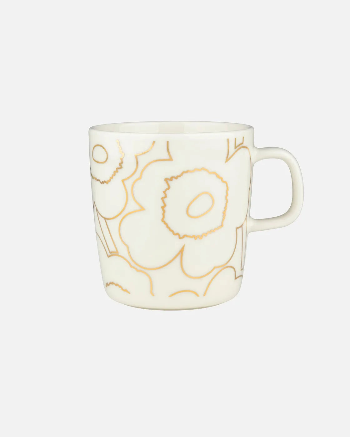 Oiva Piirto Unikko Mug, White Gold