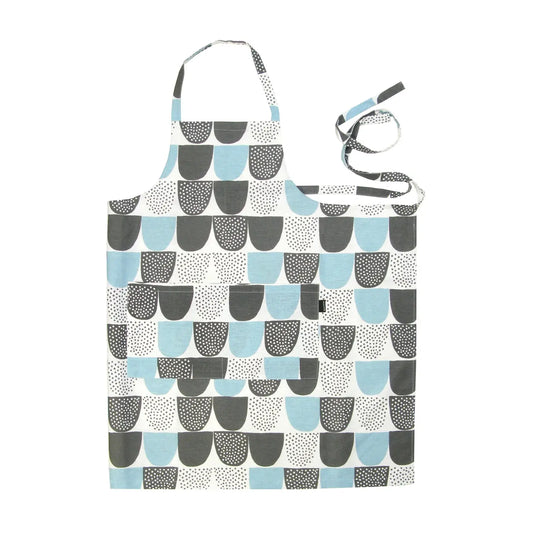 Sokeri (Sugar) Blue Scandi Linen Apron - Kauniste