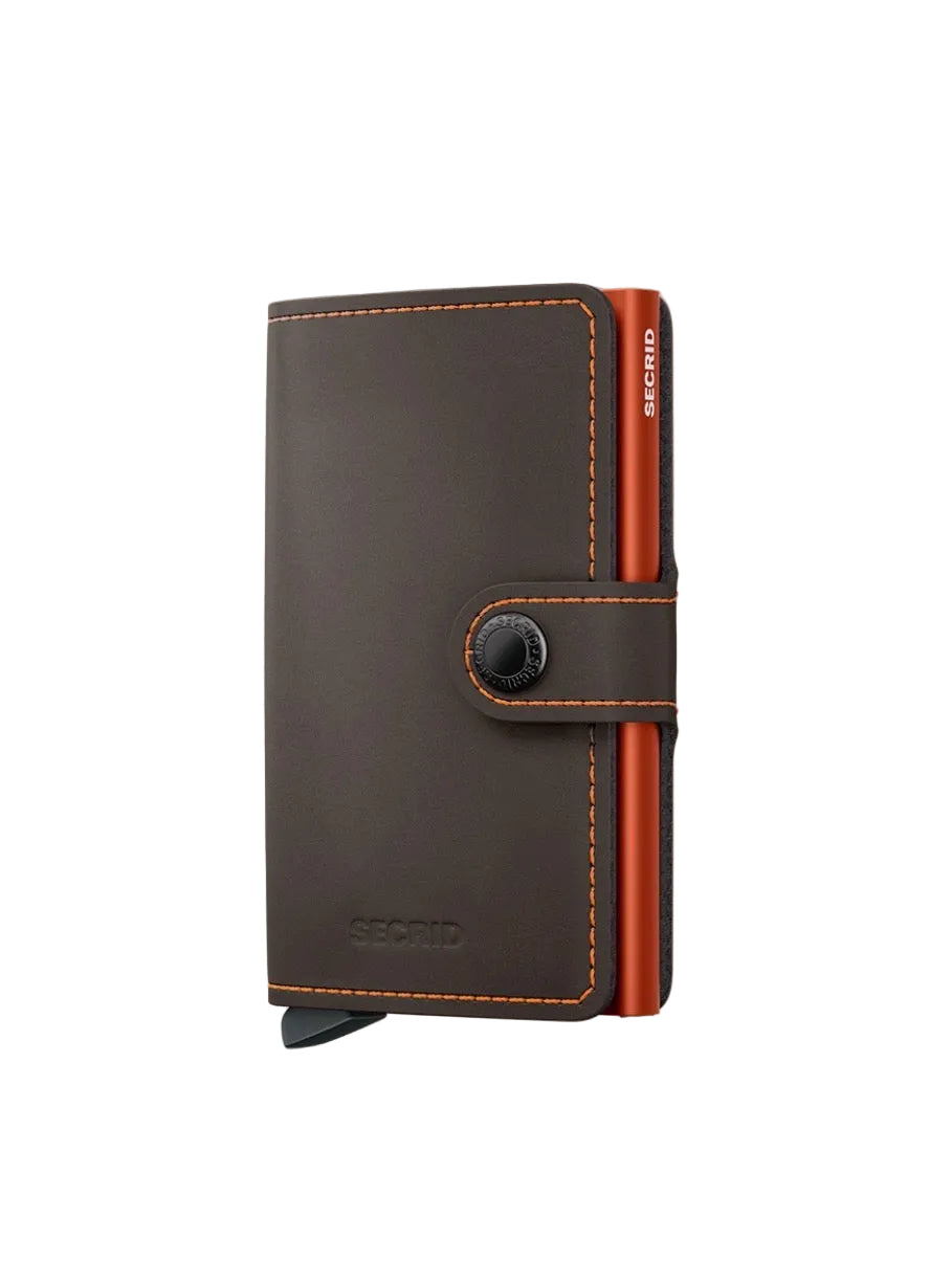 Miniwallet Matte Truffle and Orange