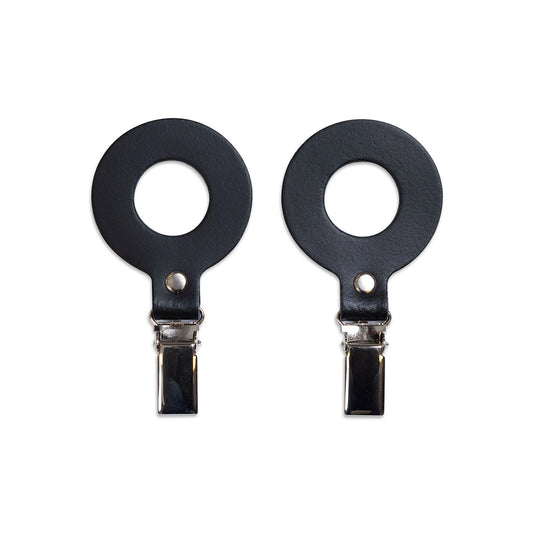 Miiko Towel Clips Ring Black Leather
