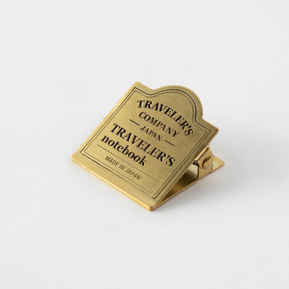 Traveler’s Notebook Brass Clip - TRC Logo