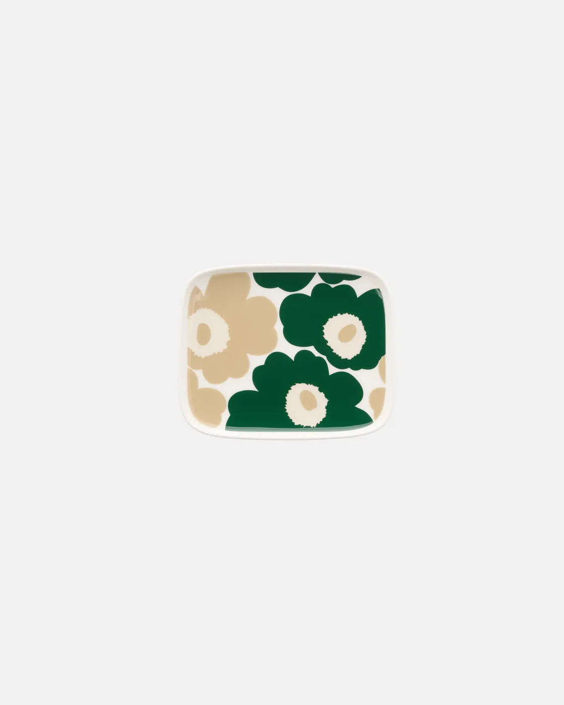 Unikko Side Plate | Green, Beige