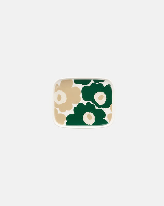 Unikko Side Plate | Green, Beige