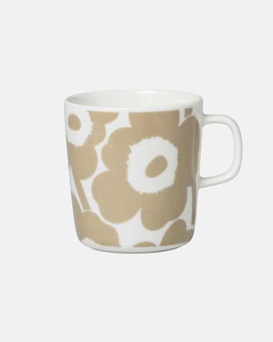 Unikko Large Mug 4 dl - Beige and White