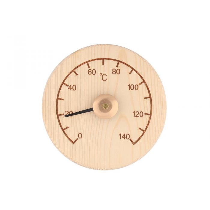 Round Sauna Thermometer - Pine