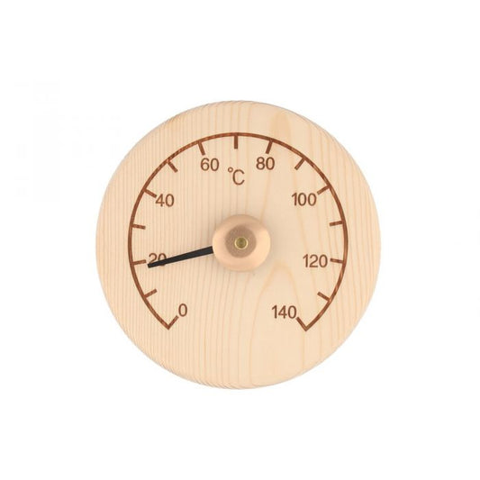 Round Sauna Thermometer - Pine