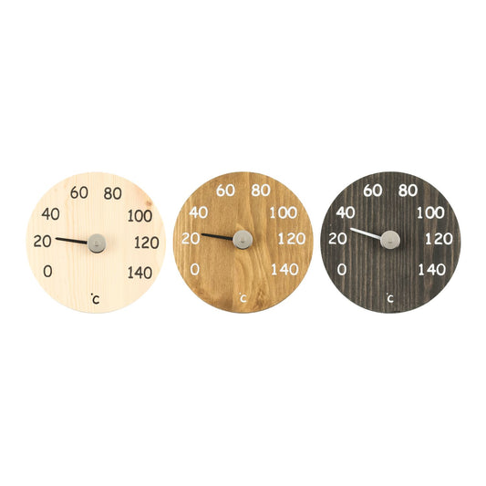 4Living Round Pine Sauna Thermometer | Made in Finland