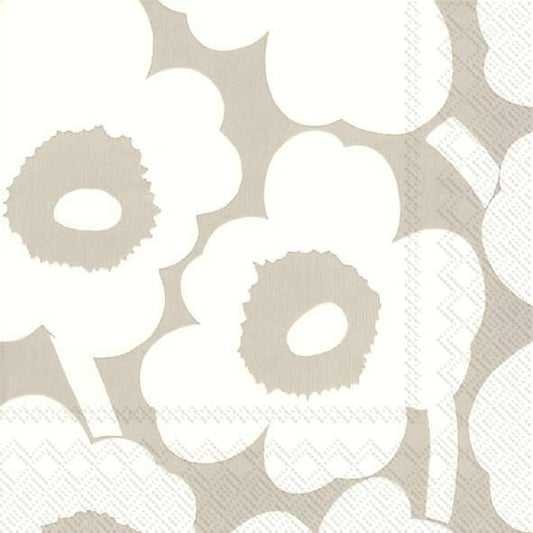 Unikko Linen Cream Luncheon Napkins