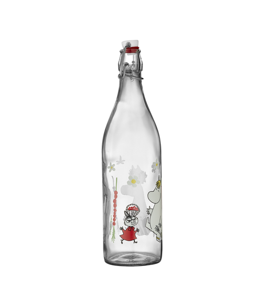 Moomin Wild Strawberries Glass Bottle