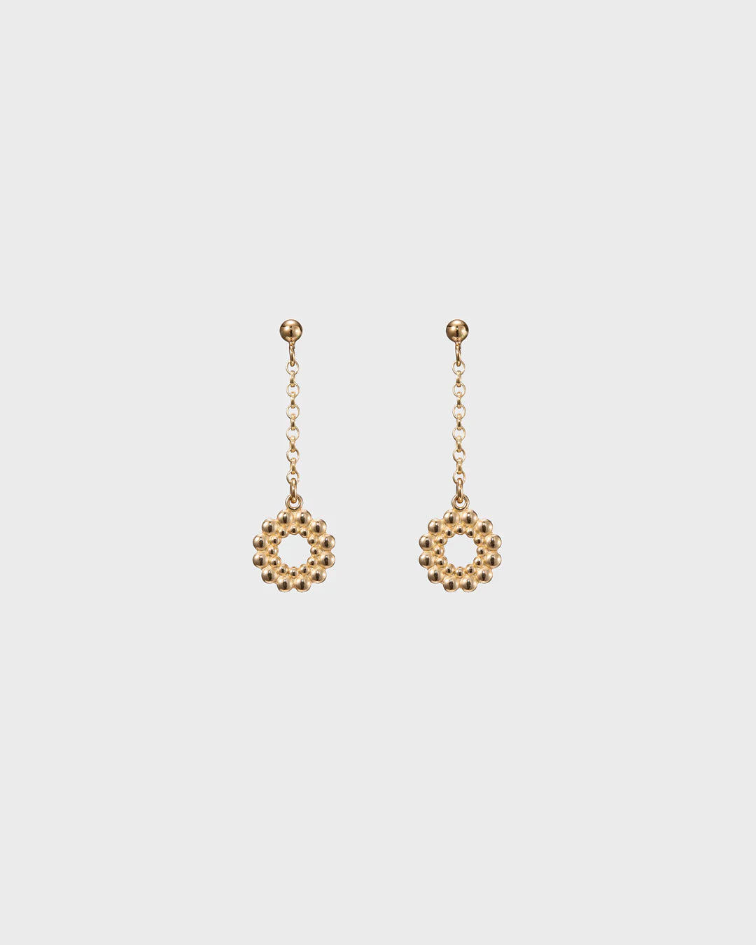 Circle of Light Bronze Drop Earrings