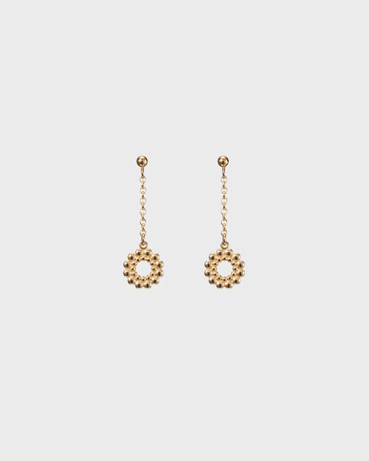 Circle of Light Bronze Drop Earrings