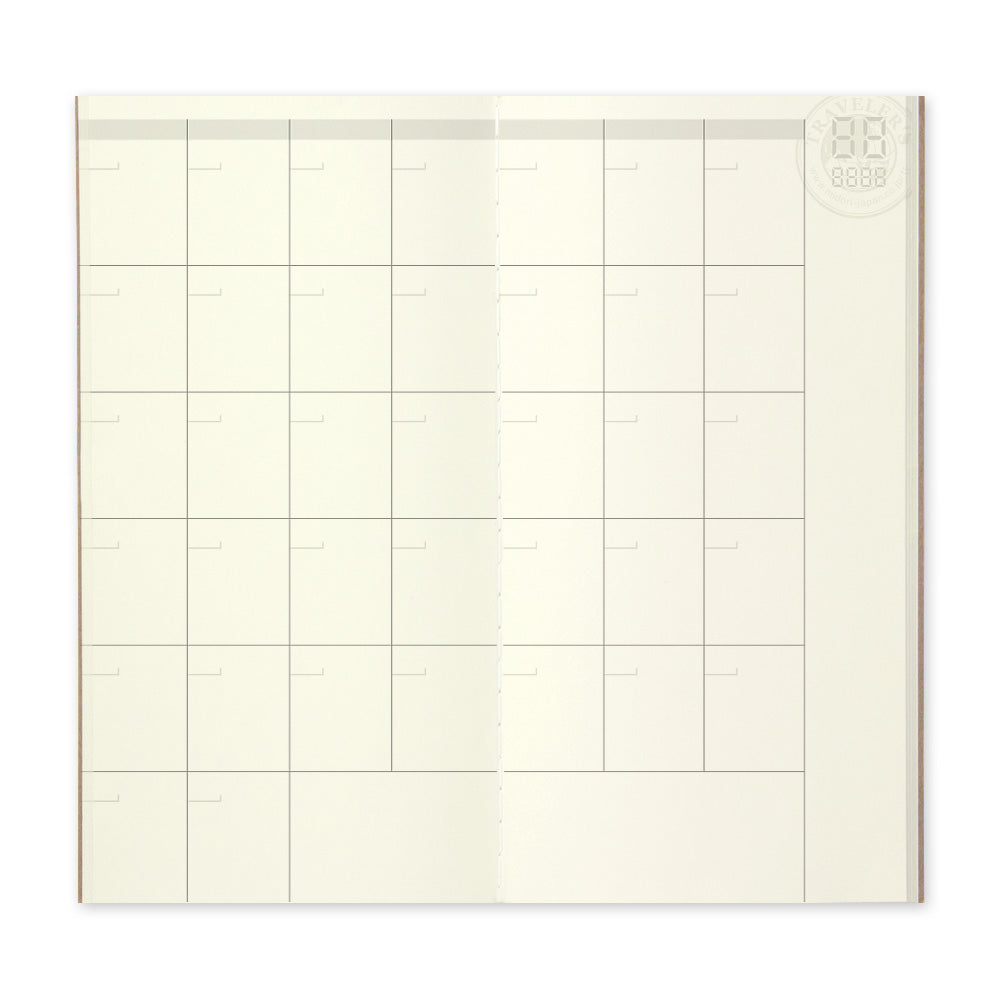 Traveler’s Notebook Refill Free Diary (Monthly) - Regular 017