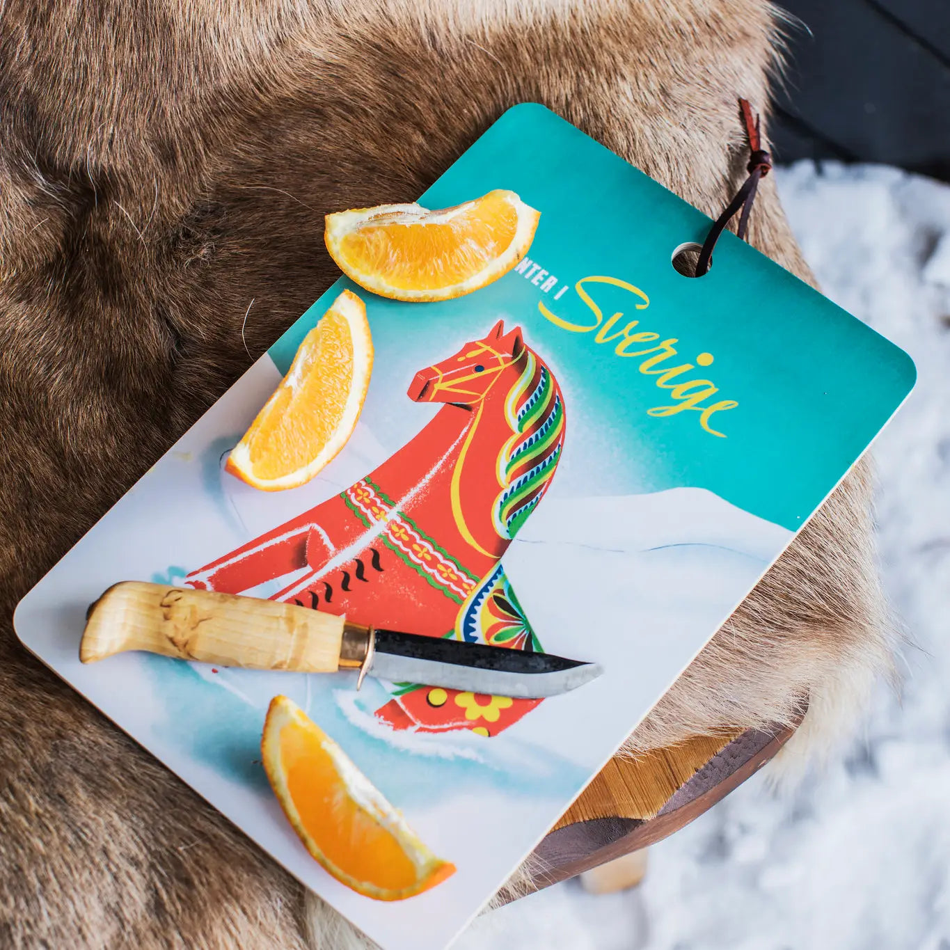 Winter Dalahorse, Cutting Board/Serving Platter