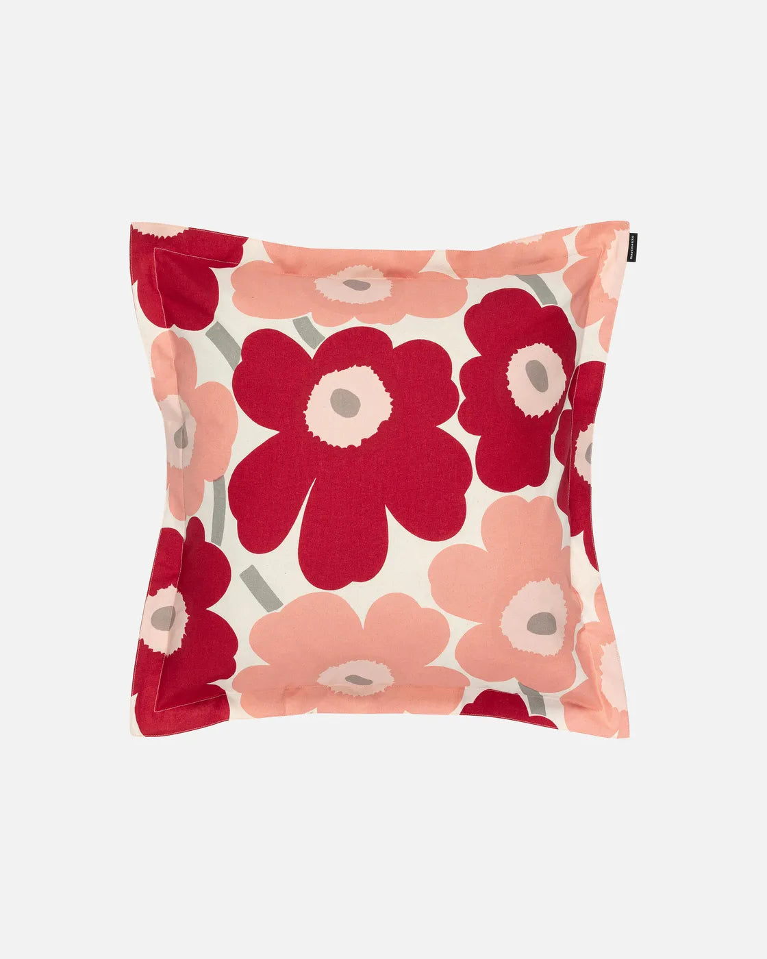 Pieni Unikko Cushion Cover (white, salmon, dark cherry)