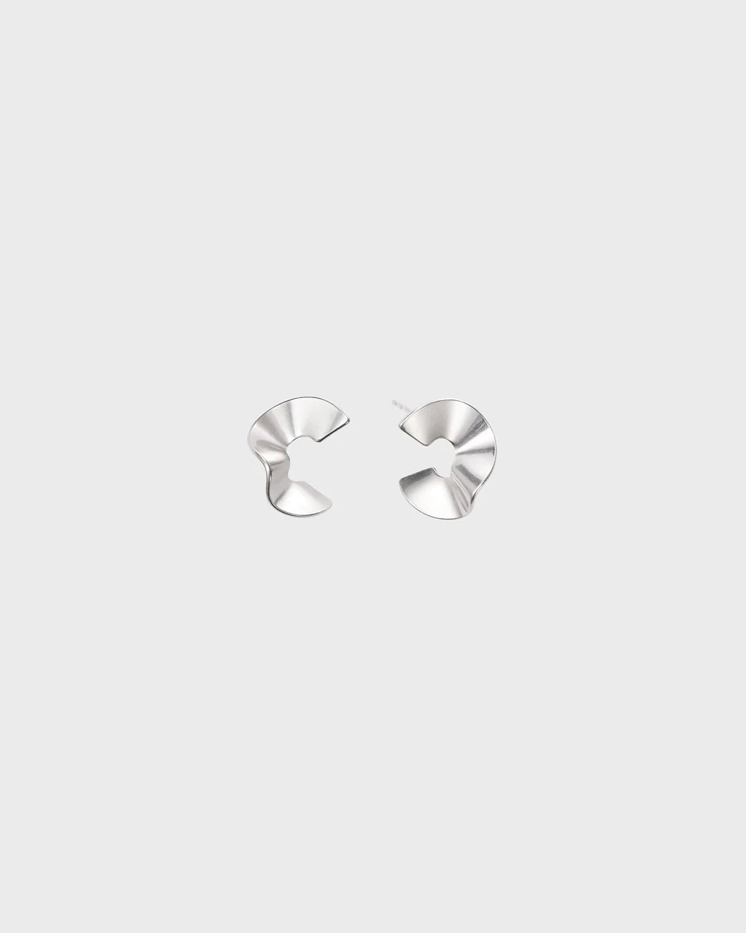Alluring small silver earrings
