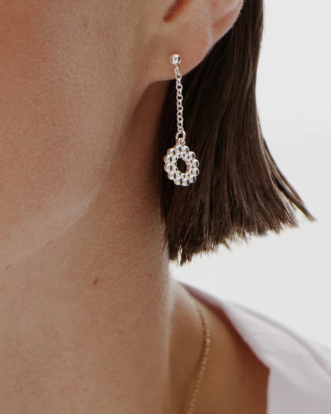 Circle of Light Bronze Drop Earrings