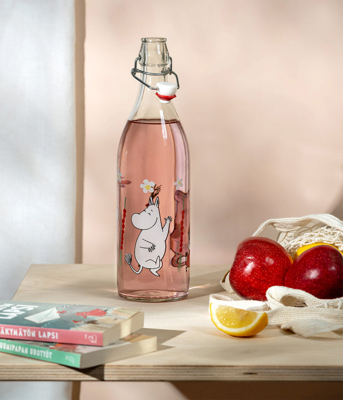 Moomin Wild Strawberries Glass Bottle