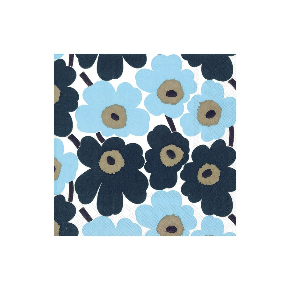 Mini Unikko Blue Luncheon Napkins