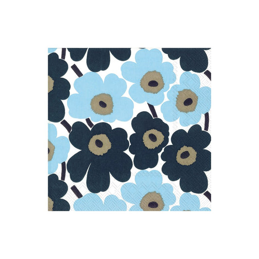 Mini Unikko Blue Luncheon Napkins