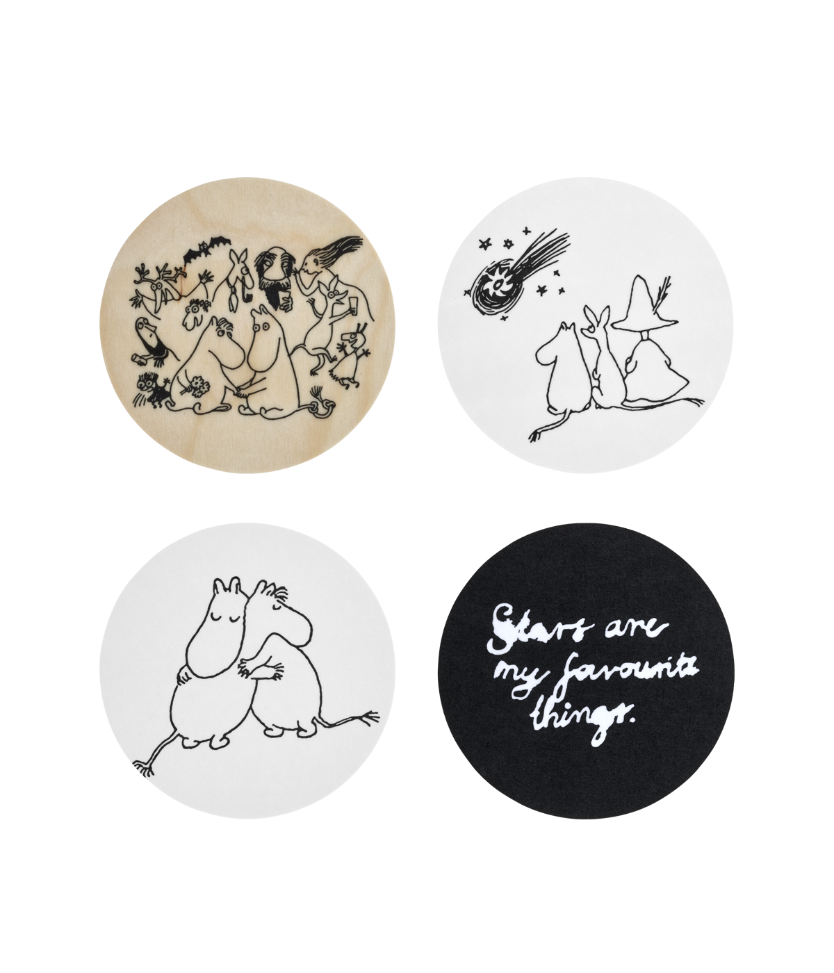 Moomin 4pc Coaster Set - 80th Birthday Edition