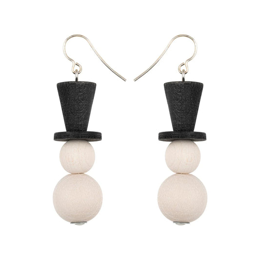 Lumiukko Snowman Earrings, Ecru