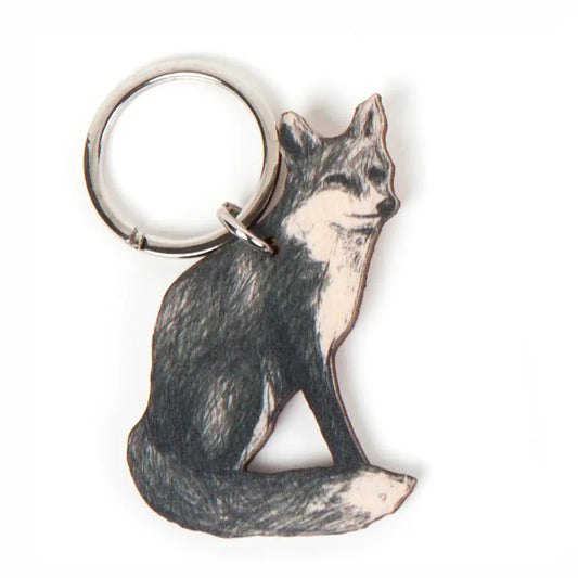 Miiko Fox Keychain Birch Plywood