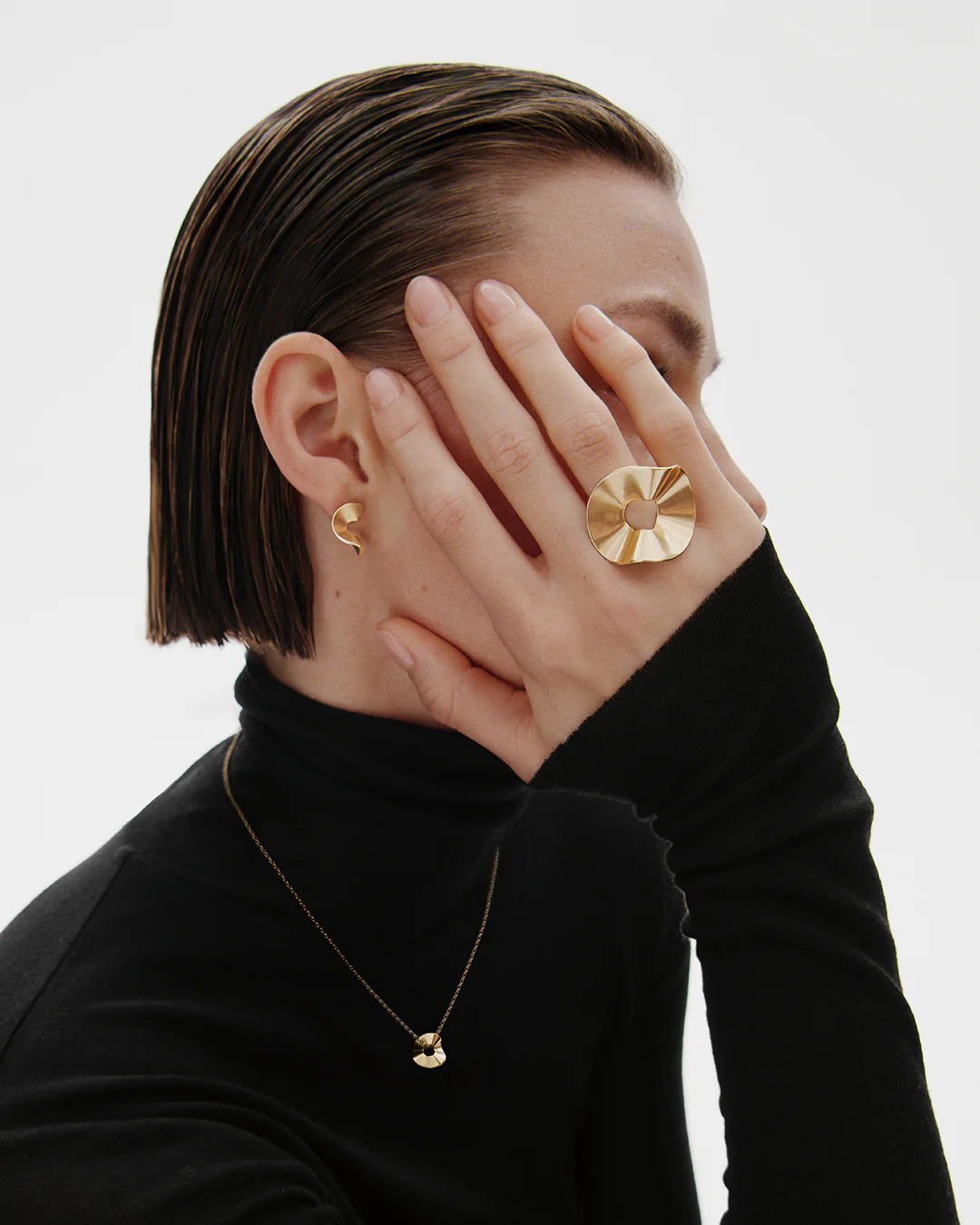 Alluring small bronze earrings