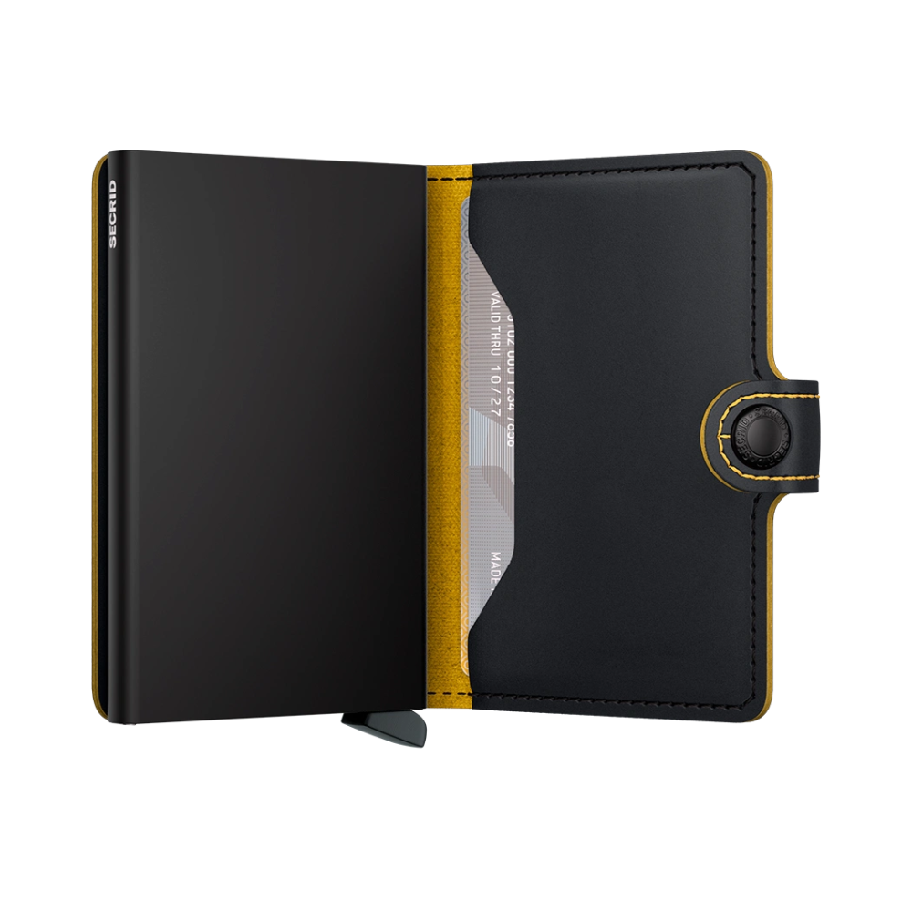 Miniwallet Matte Black & Ochre