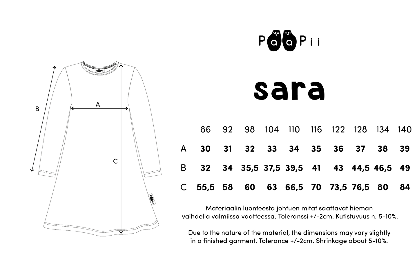 Sara Dress, Nuutti, fen and rust