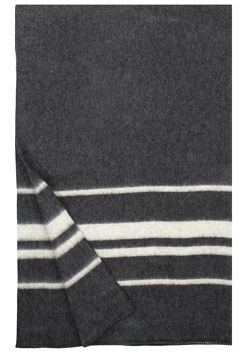 Camp Wool Blanket - Black/Light Grey