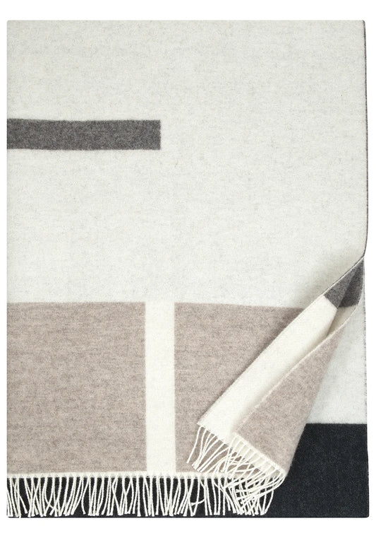 SUUNTA Wool Blanket - Nature’s Brown-White-Beige