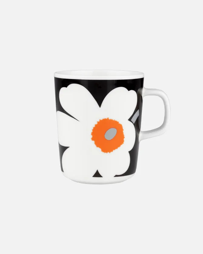 Unikko 60th Anniversary Mug - Black Orange
