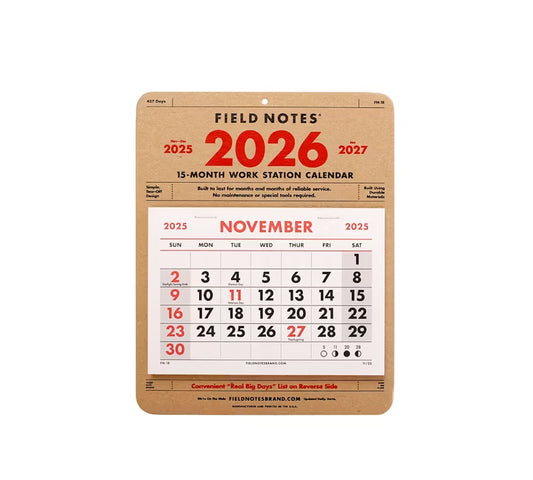 15-Month Work Station Calendar