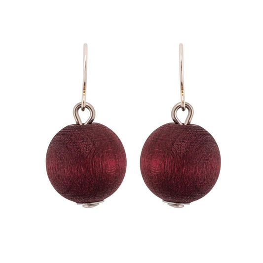 Karpalo Earrings - Plum Red