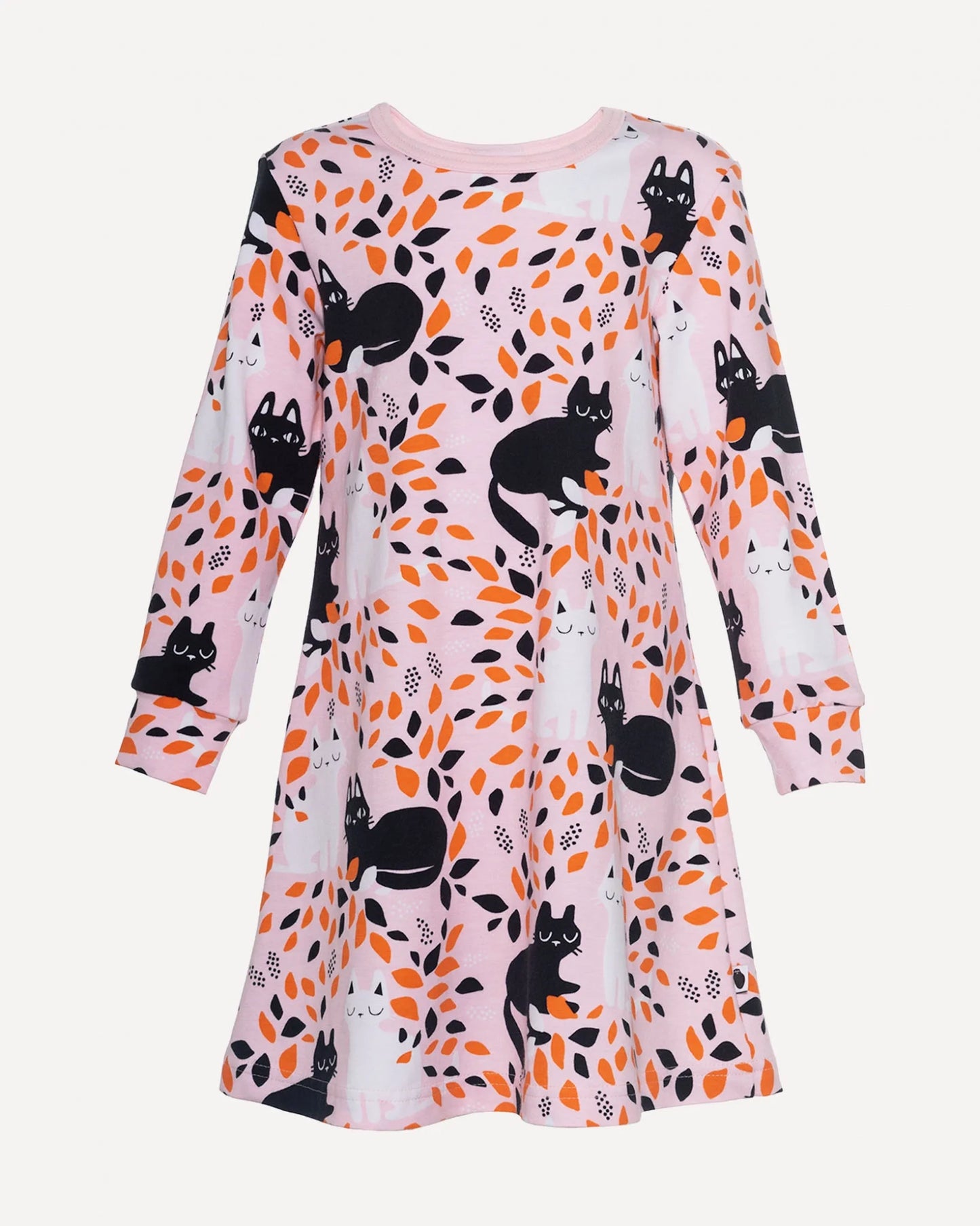 Paapii AAMU nightgown, hide and seek, soft pink and orange