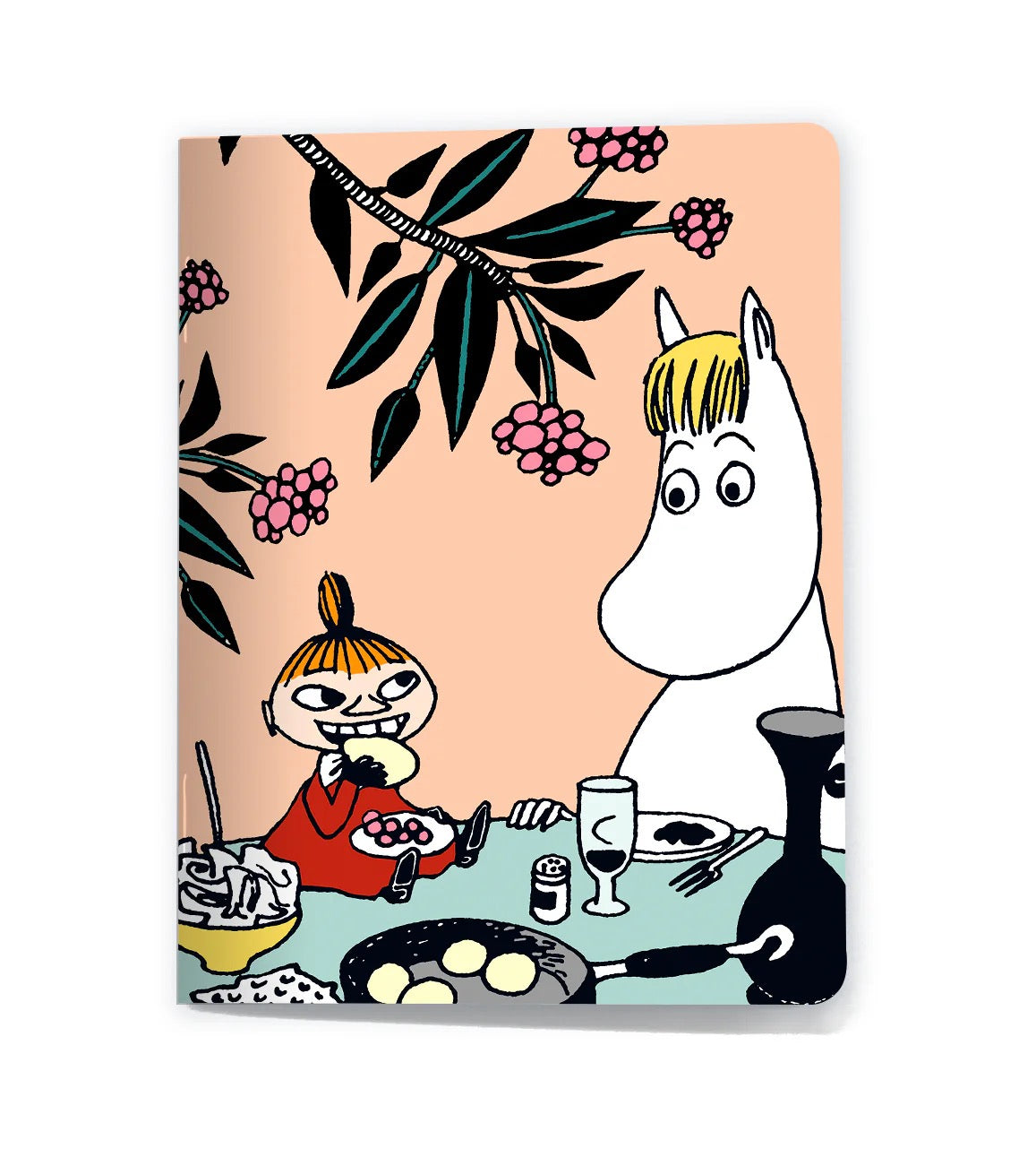 Mini Notebook - Moomin and Little My Snacking