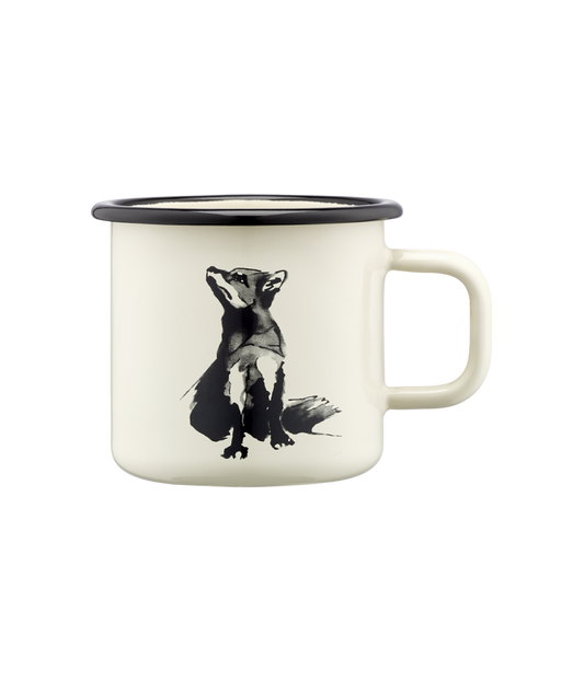 Teemu Fox Enamel Mug 12.5 oz