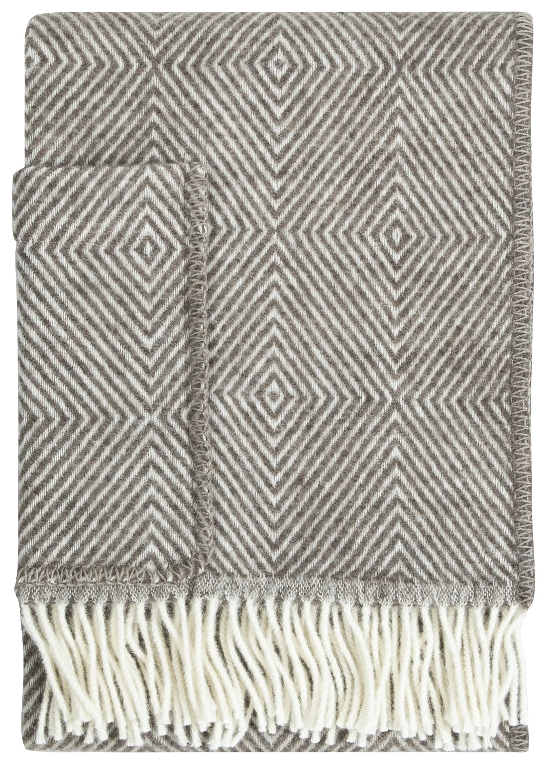 MARIA Pocket Shawl Brown/White