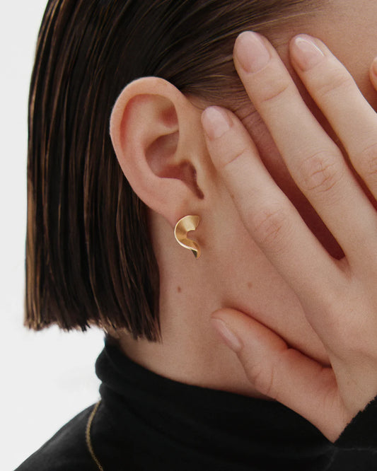 Alluring small bronze earrings