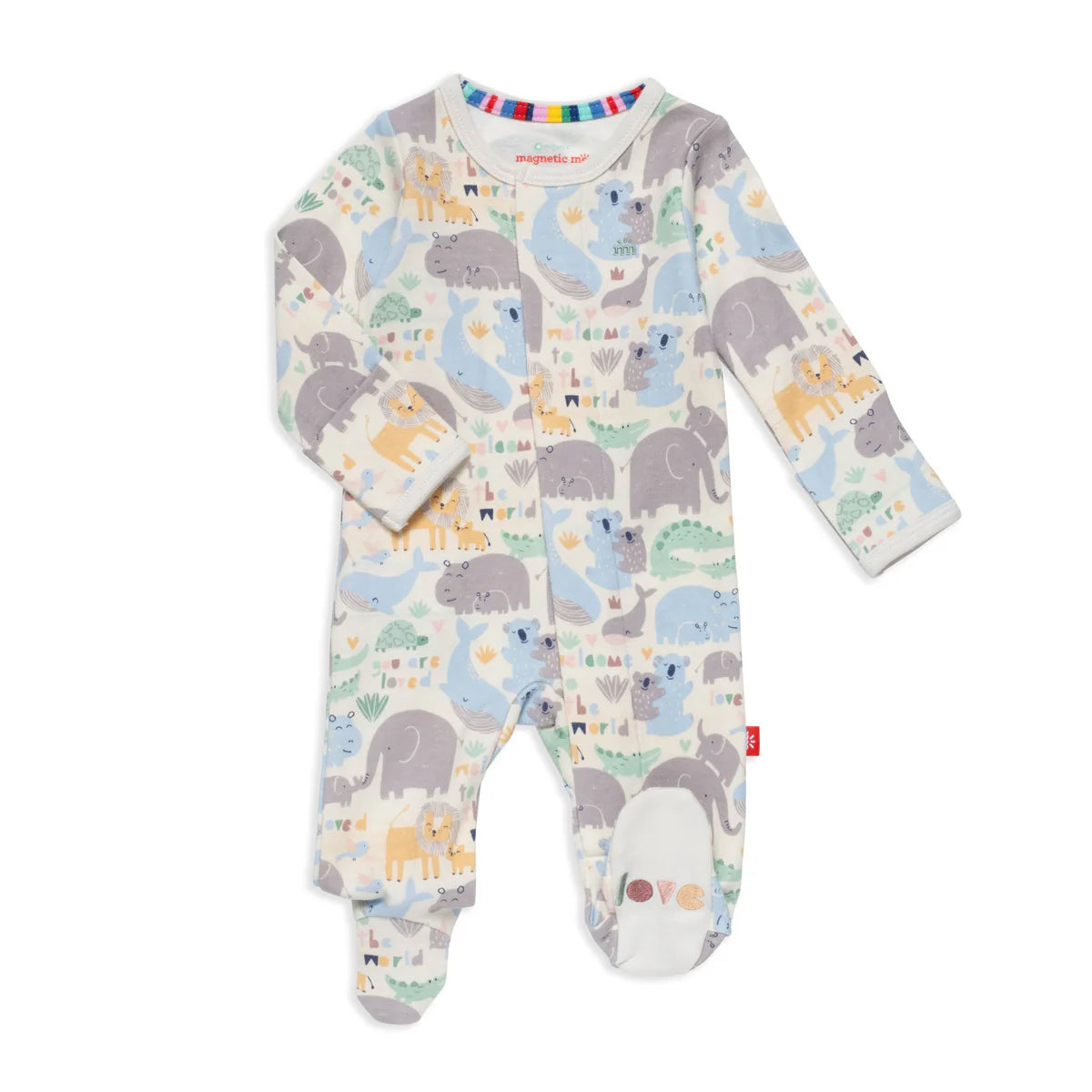 Little Lovin Organic Cotton Magnetic Me Footie