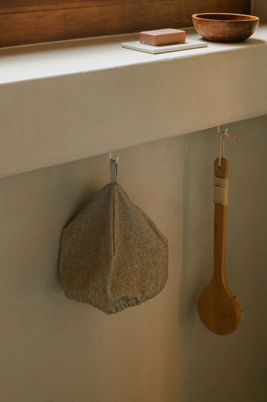 MERI Sauna Hat - White/Linen/Black