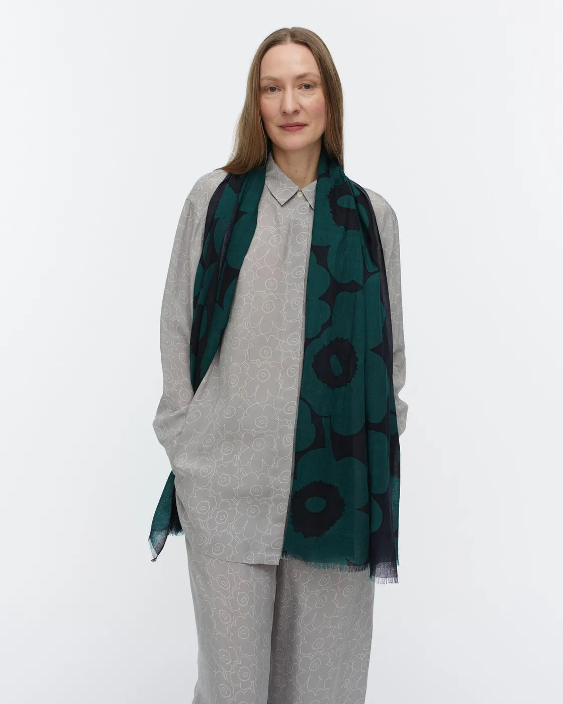 Fiore Unikko Scarf Dark Green