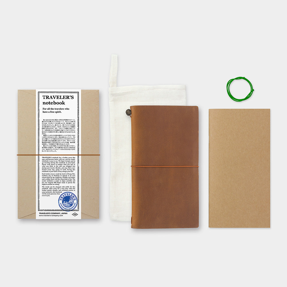 Traveler’s Notebook Regular Size Starter Kit - Camel