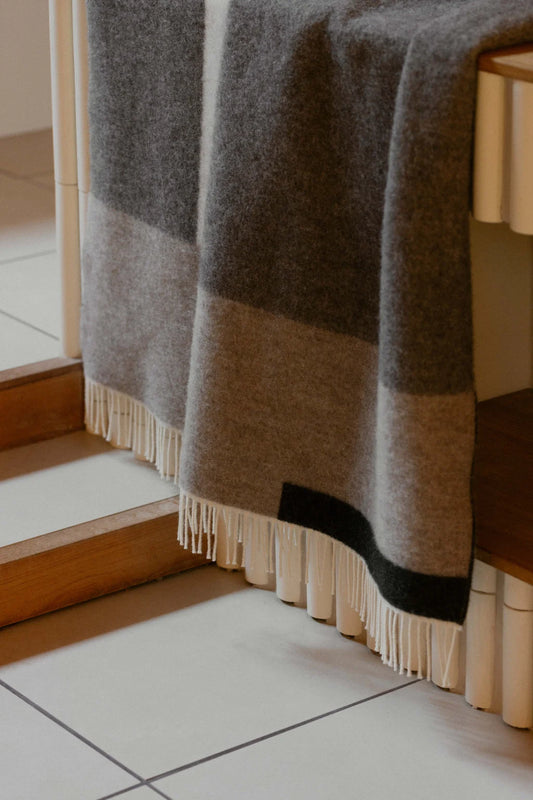 SUUNTA Wool Blanket - Nature’s Brown-White-Beige